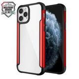 AMZER Ultra Protective SlimGrip Case for iPhone 12 Pro Max Transparent Back with Metal Bumper for iPhone 12 Pro Max - Red