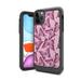 Capsule Case Compatible with iPhone 11 Pro [Drop Protection Dust Shock Impact Proof Carbon Fiber Protective Black Case Cover] for iPhone 11 Pro 5.8 Inch Display (Pink Butterfly Pattern)