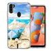 MUNDAZE For Samsung A21 Beach Paper Boat Design Double Layer Phone Case Cover