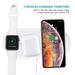 Wireless Charger 3 in 1 Wireless Charging Pad Compatible for Apple Watch and Airpods Qi Fast Wireless Charging Stand Station Compatible with iPhone 11 Pro/Xs Max/XS/XR/X/8/8 Plus (White)