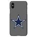 DistinctInk Case for iPhone X / XS (5.8 Screen) - Custom Ultra Slim Thin Hard Black Plastic Cover - Dallas Star Grey Navy - Football Team
