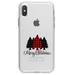 DistinctInk Clear Shockproof Hybrid Case for iPhone X / XS (5.8 Screen) - TPU Bumper Acrylic Back Tempered Glass Screen Protector - Merry Christmas Plaid Tree