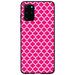 DistinctInk Case for Samsung Galaxy S20 PLUS (6.7 Screen) - Custom Ultra Slim Thin Hard Black Plastic Cover - Hot Pink White Moroccan Lattice