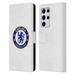 Head Case Designs Officially Licensed Chelsea Football Club Crest Plain White Leather Book Wallet Case Cover Compatible with Samsung Galaxy S21 Ultra 5G