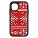 DistinctInk Custom SKIN / DECAL compatible with OtterBox Defender for iPhone 11 (6.1 Screen) - Red White Ugly Christmas Sweater - Christmas All Year