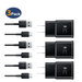 3Pack Adaptive Fast Charger Kit with USB Type C Cable Compatible with LG G Pad 5 10.1 - Black