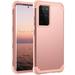 Galaxy S21 Ultra Case S21 Ultra Case Allytech Silicone PC Reinforced Shockproof Anti-scratch Drop Protection Lightweight Back Cover Case for Samsung Galaxy S21 Ultra Rosegold