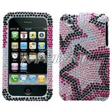 Twin Stars Diamante Protector Cover For Apple Iphone 3g Iphone 3gs