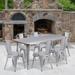 Rectangular Metal Indoor-Outdoor Table Set