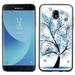 Slim-Fit Case for Samsung Galaxy J7 Crown / J7 Aura / J7 Star / J7 Refine OneToughShield Â® Scratch-Resistant TPU (Black Bezel) Protective Phone Case - Snowflakes Tree