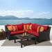 Deco 4 Piece Sunbrella Outdoor Patio Sectional And Table