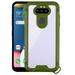 LG Phoenix 5 /Tribute Monarch /K8x Phone Case Transparent Carbon Fiber Texture Hybrid Armor Shockproof Grip Rugged Protective [CLEAR /GREEN] Cover for LG Tribute Monarch LG K8x LG Phoenix 5