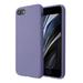 Liquid Silicone Case For iPhone SE 2020 Soft Touch Full Body Protection with Microfiber Lining Ultra Slim Gel Cover Lavender Purple by Insten