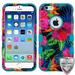 Mybat Tuff Series Case For Apple Iphone 6s6 - Electric Hibiscus Tropical Teal