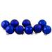 9ct Shiny Matte Blue and Silver Glass Ball Christmas Ornaments 2.5"