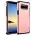 Galaxy Note 8 Case KAESAR Slim sleek thin Hybrid Dual Layer Shockproof Hard Cover Graphic Fashion Cute Colorful Silicone Skin for Samsung Galaxy Note 8 (Rose Gold)