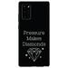 DistinctInk Case for Samsung Galaxy Note 20 ULTRA (6.9 Screen) - Custom Ultra Slim Thin Hard Black Plastic Cover - Pressure Makes Diamonds - Black White - Inspirational Quote