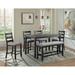 Picket House Furnishings Kona 6-pc. Counter-height Dining Set w/ Bench