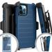 GSA Delux Hybrid Case w/Holster For iPhone 12 Pro Max (6.7 ) - Blue/Black