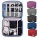 Deago Waterproof Electronics Accessories Organizer Travel Storage Hand Bag Cable USB Drive Case Pouch (Navy Blue)