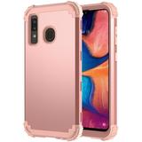 Allytech Galaxy A50 Case Galaxy A30 Case Galaxy A20 Case Hybrid Hard PC Silicone Heavy Duty Protection Shock-Absorbing Anti-Scratch Case Cover for Samsung Galaxy A50/A30/A20 Rosegold