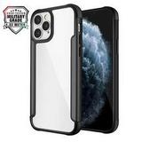 AMZER Ultra Protective SlimGrip Case for iPhone 12 Pro Max Transparent Back with Metal Bumper for iPhone 12 Pro Max - Black
