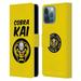 Head Case Designs Officially Licensed Cobra Kai Composed Art Logo 2 Leather Book Wallet Case Cover Compatible with Apple iPhone 13 Pro Max