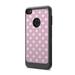 Capsule Case Compatible with Alcatel Idol 5 Alcatel Nitro 5 [Drop Protection Shock Proof Carbon Fiber Black Case Defender Design Strong Armor Shield Phone Cover] - (Polka Dot Pink)