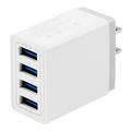 USB Wall Charger USB Charging Power Adapter Borz 2.4Amp 4-Port Quick Charger Plug Cube Compatible with iPhone 8/X/XS/XR/XS Max Samsung Galaxy S10+/S10/S10e S9/S8/S7/S6 Edge+ Note8/9 Android Devices