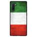 DistinctInk Case for Samsung Galaxy Note 10 (6.3 Screen) - Custom Ultra Slim Thin Hard Black Plastic Cover - Italy Flag Old Weathered Red White Green - Love of Italy