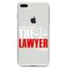 DistinctInk Clear Shockproof Hybrid Case for iPhone 7 PLUS / 8 PLUS (5.5 Screen) TPU Bumper Acrylic Back Tempered Glass Screen Protector - Keep Calm The Lawyer Is Here
