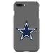 DistinctInk Case for iPhone 7 PLUS / 8 PLUS (5.5 Screen) - Custom Ultra Slim Thin Hard Black Plastic Cover - Dallas Star Grey Navy - Football Team