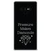 DistinctInk Case for Samsung Galaxy Note 9 (6.4 Screen) - Custom Ultra Slim Thin Hard Black Plastic Cover - Pressure Makes Diamonds - Black White - Inspirational Quote