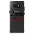 DistinctInk Clear Shockproof Hybrid Case for Samsung Galaxy Note 8 - TPU Bumper Acrylic Back Tempered Glass Screen Protector - Darling Don t Forget to Fall In Love with Yourself