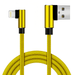 Charger 6FT Fast USB Charging Cable Cord Braided Nylon High-Speed iPhone Cable with Premium Angled Connector Compatible iPhone X/8/8 Plus/7/7 Plus/6/6S/6 Plus/5S/SE/Mini/Air/Pro Case - Yellow