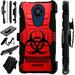 WORLD ACC LuxGuard Holster Case Compatible with Nokia C5 Endi Hybrid Phone Cover (Red Biohazard)