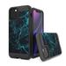 Capsule Case Compatible with iPhone 12 Pro [Shock Defender Hybrid Slim Design Protective Black Case Cover] for iPhone 12 6.1 inch (Blue Marble Print)