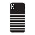 Kate Spade Soft Touch Case for Apple iPhone XS and X - Feeder Stripe Black/Cream