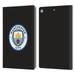 Head Case Designs Officially Licensed Manchester City Man City FC Badge Black Full Colour Leather Book Wallet Case Cover Compatible with Apple iPad 10.2 2019/2020/2021