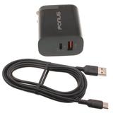 36W PD Home Charger Fast Type-C 6ft Long Cable USB-C Power Cord QC3.0 Adapter Wall AC Plug K3J for Motorola One Zoom Moto Z4 Z3 Play Z2 Play Z Play Droid Force Droid X4 Revvlry Plus