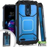 GSA Screw Metal Jacket Blue Black Case for LG K30 K10 LG Phoenix Plus Harmoney 2 LG Premier Pro