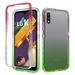 LG K22 Case LG K22 Plus Case LG K32 Case Rosebono Full-Body Rugged Ultra Transparency Hybrid Protective Case With Built-in Screen Protector for LG K22+ / LG K32 (Red/Green)