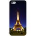 DistinctInk Case for iPhone 5 / 5S / SE (2016 Model) (4.3 Screen) - Custom Ultra Slim Thin Hard Black Plastic Cover - Eiffel Tower Paris Night - Show Your Love of Paris