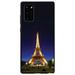 DistinctInk Case for Samsung Galaxy Note 20 (6.7 Screen) - Custom Ultra Slim Thin Hard Black Plastic Cover - Eiffel Tower Paris Night - Show Your Love of Paris