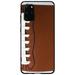 DistinctInk Case for Samsung Galaxy S20 PLUS (6.7 Screen) - Custom Ultra Slim Thin Hard Black Plastic Cover - Football Texture Photo Laces