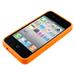 2-Tone Bumper Case with Chrome Buttons for iPhone 4 / 4S - Orange