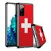 Capsule Case Compatible with Galaxy S20 FE [Cute Slim Heavy Duty Men Women Girly Design Protective Black Phone Case Cover ] for Samsung Galaxy S20 Fan Edition 5G & 4G (Switzerland Flag)