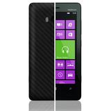 Skinomi Carbon Fiber Black Phone Skin+Screen Protector Cover for Nokia Lumia 810