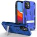 ZIZO TRANSFORM Series for iPhone 12 Mini Case - Rugged Dual-layer Protection with Kickstand - Blue