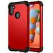 Dteck Case for Samsung Galaxy A11 (6.4-inch) US Version Shockproof Armor Rubber Hybrid Hard Back Phone Case Cover without Screen Protector Red